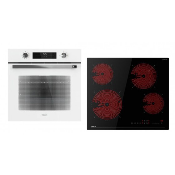 TEKA HSB 6350 WH & TBC 64120 TCS BK Σετ Εντοιχιζόμενος Φούρνος & Εστία 70lt TEKA HSB 6350 WH & TBC 64120 TCS BK Σετ Εντοιχιζόμενος Φούρνος & Εστία 70lt